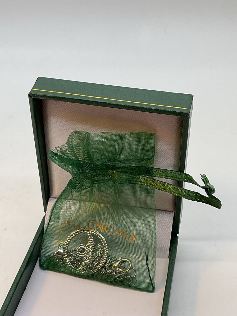 Glencara Silver Tone Claddagh Pendant Necklace - Picture 7 of 8